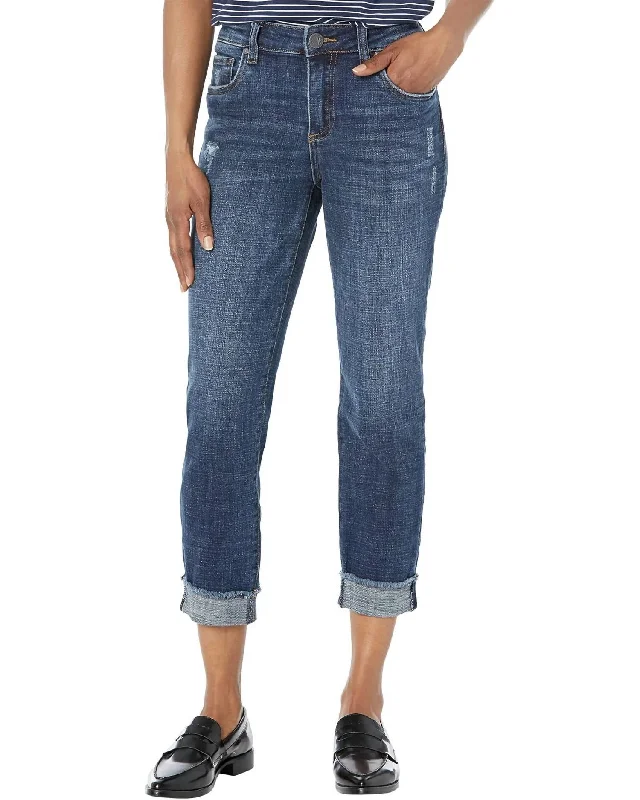 Amy Crop Straight Leg Jeans In Bubbly