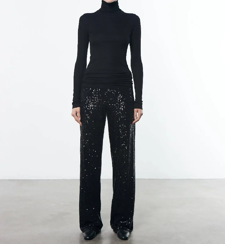 Sequin Pant In Black